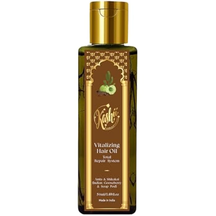 Kashii vitalizing hair oil 50 ml –for hair fall, scalp balance and extra length, Original Indian product made with Ayurvedic effective natural ingredients - Image 1